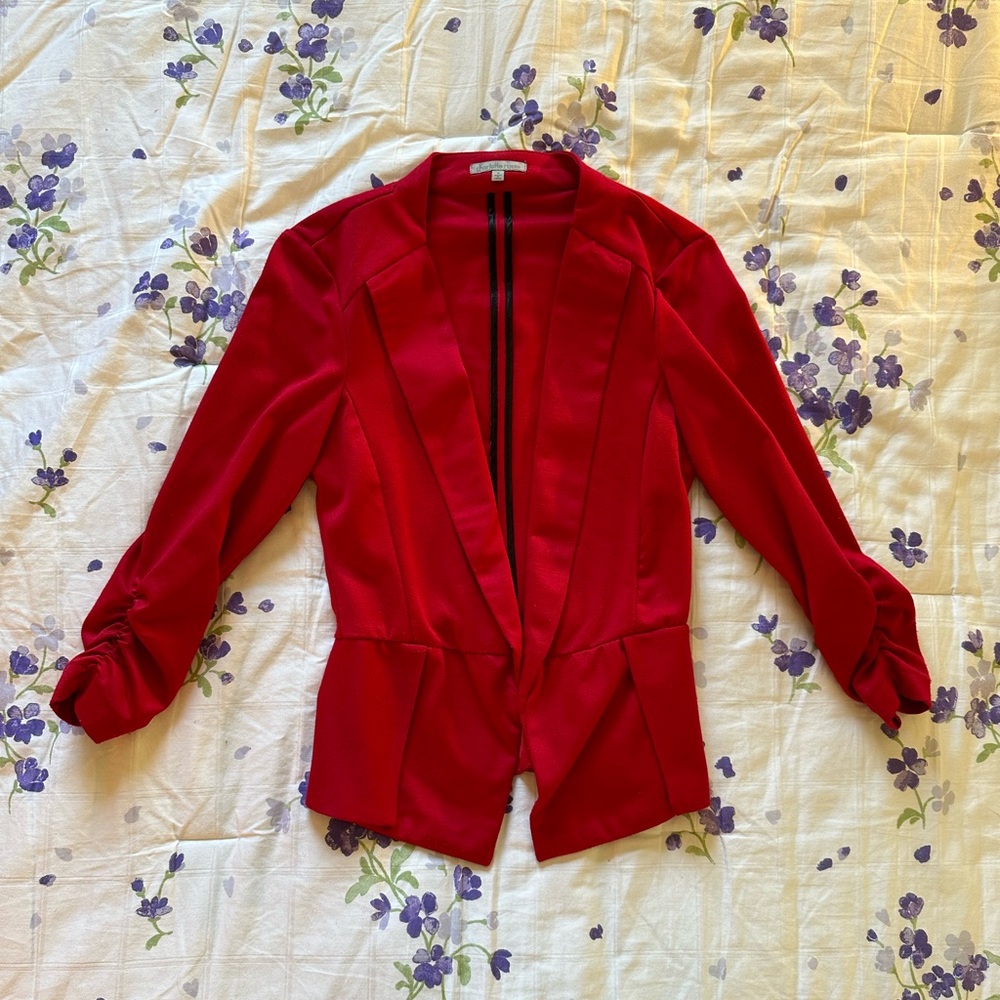 Red Cropped Blazer